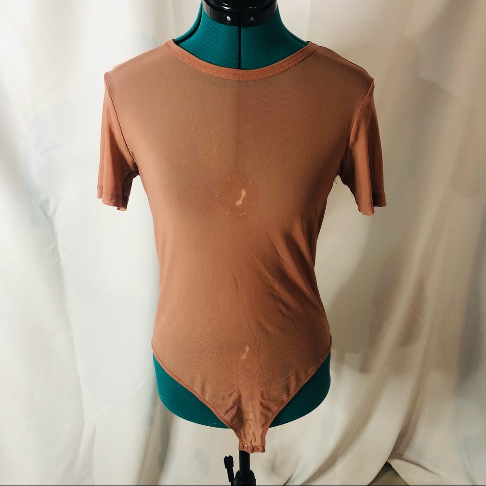 FOREVER 21 • sheer bodysuit • nude • Medium